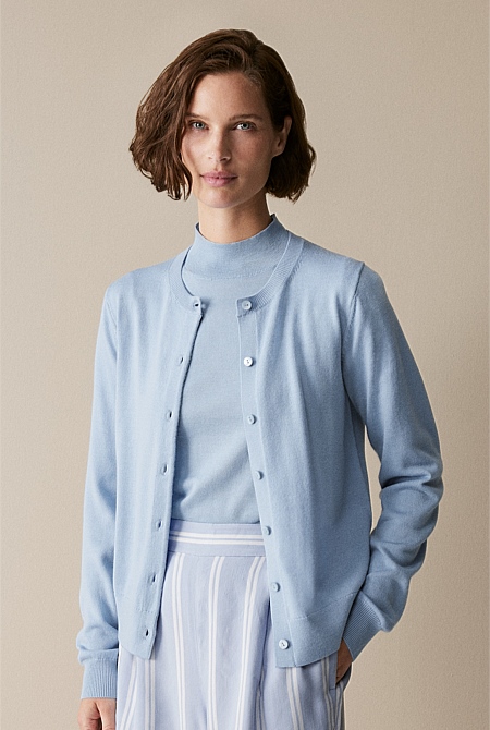 Merino Classic Crew Cardigan