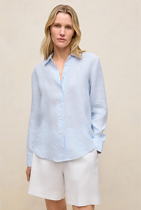 Yarn Dyed Stripe Linen Shirt
