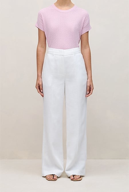Linen Pintucked Pant