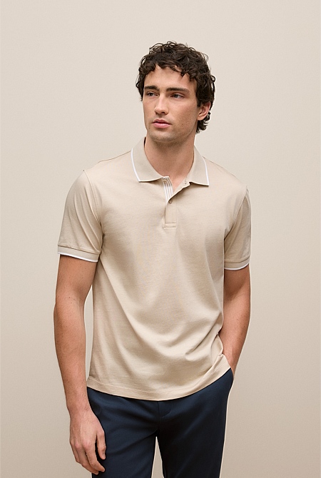 Mercerised Cotton Tipped Polo