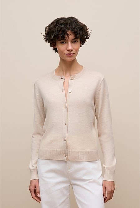 Merino Classic Crew Cardigan