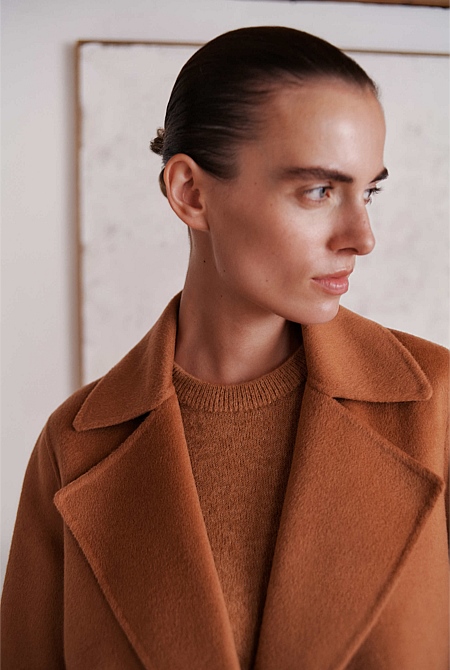 Double Faced Wool Peacoat
