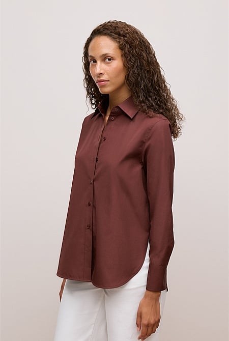 Cotton Poplin Long Sleeve Shirt