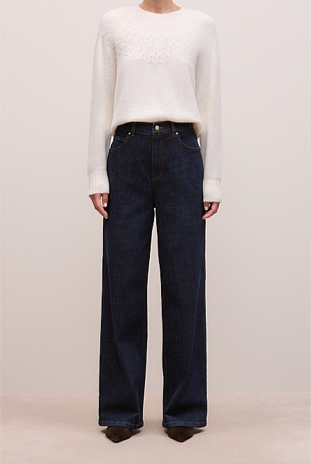 Australian Cotton Blend High Waist Jean