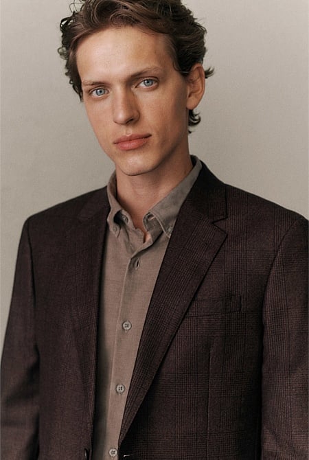 Italian Wool Check Blazer