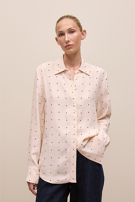 Auralie Satin Spot Shirt
