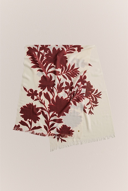 Roselle Fine Wool Scarf