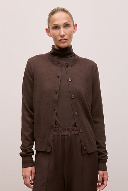 Merino Classic Crew Cardigan