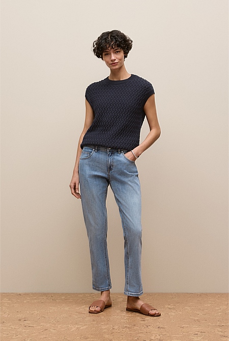 Australian Cotton Blend Boyfriend Jean