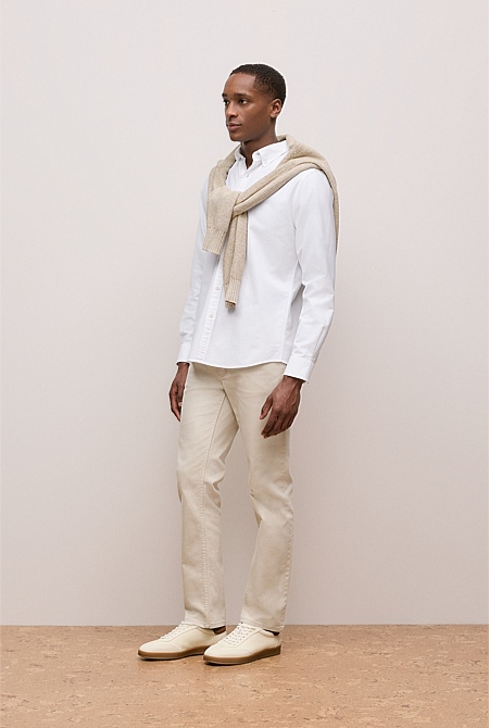 Regular Fit Cotton Monogram Oxford Shirt