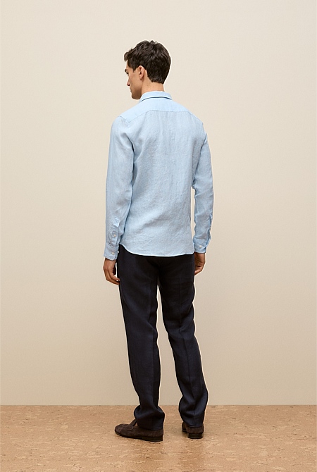 Tailored Fit Delave Linen Long Sleeved Shirt