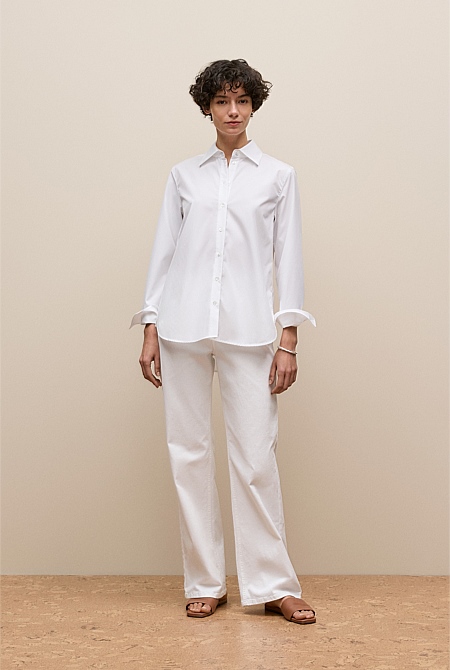 Cotton Poplin Long Sleeve Shirt
