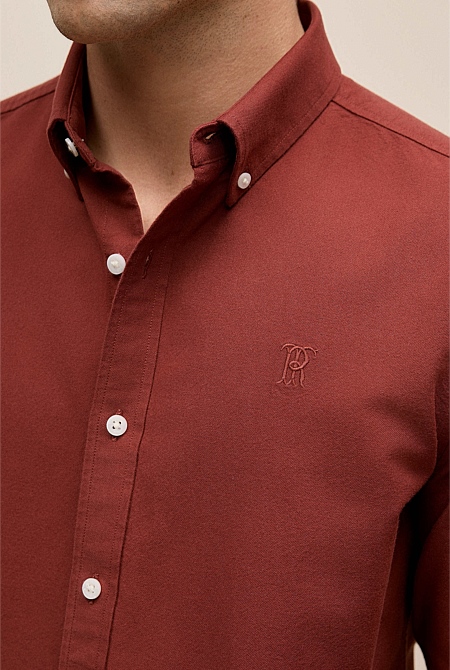 Regular Fit Monogram Oxford Shirt