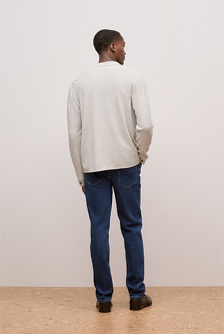 Merino Texture Knit Long Sleeve Shirt