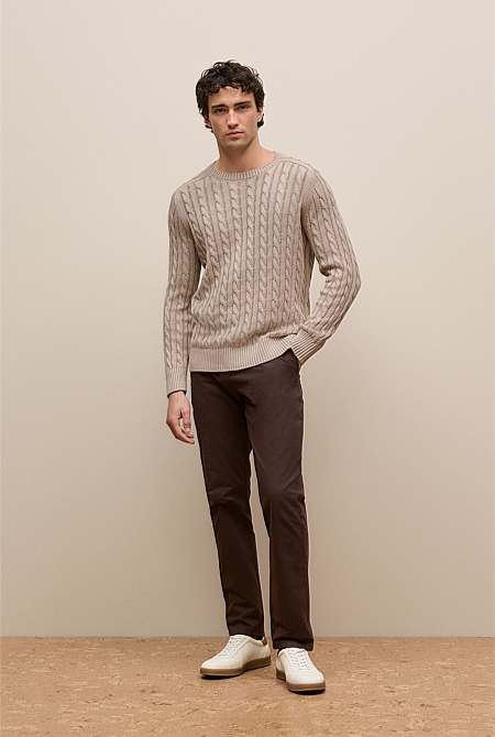 Linen Cotton Cable Crew
