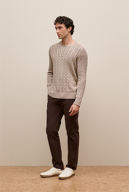 Linen Cotton Cable Crew