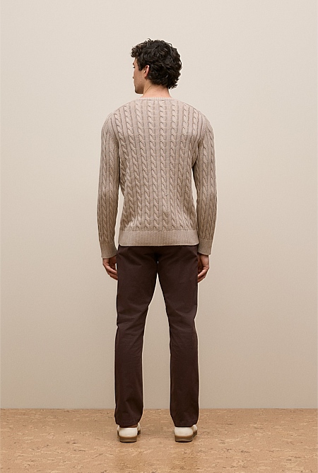 Linen Cotton Cable Crew