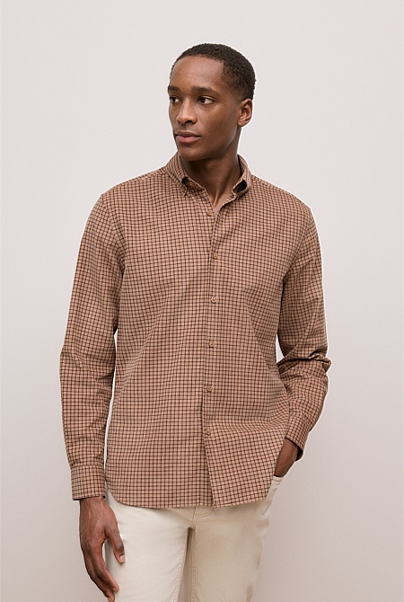 Regular Fit Cord Check Shirt
