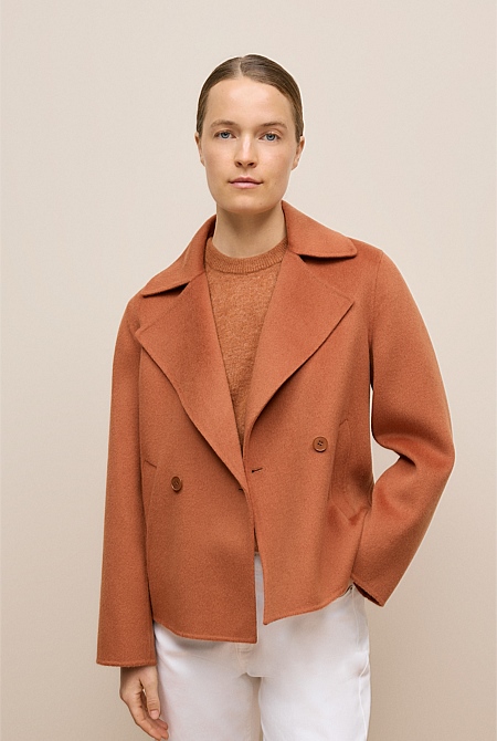 Double Faced Wool Peacoat