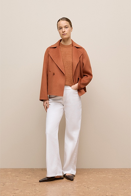 Double Faced Wool Peacoat