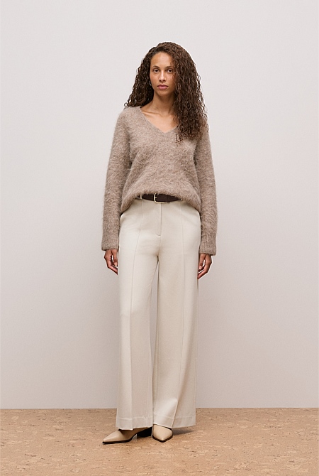 Ponte Tailored Wide Leg Pant