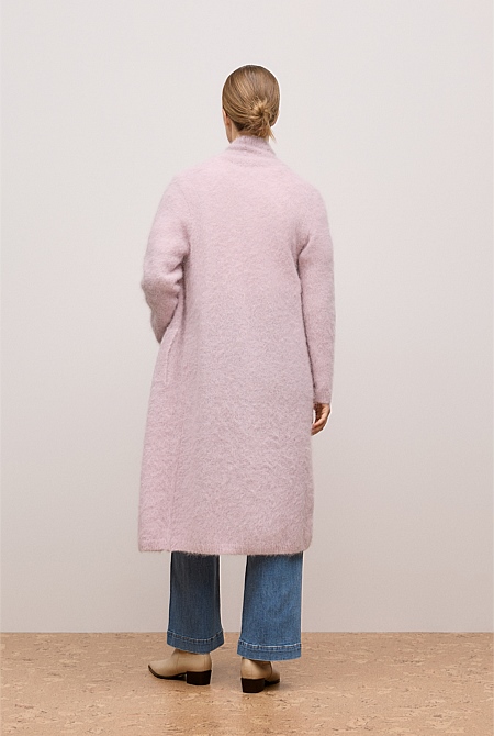 Brushed Alpaca Longline Cardigan