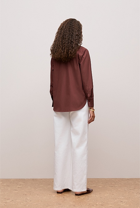 Cotton Poplin Long Sleeve Shirt