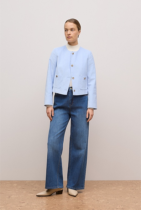 Italian Cord Button Front Jacket