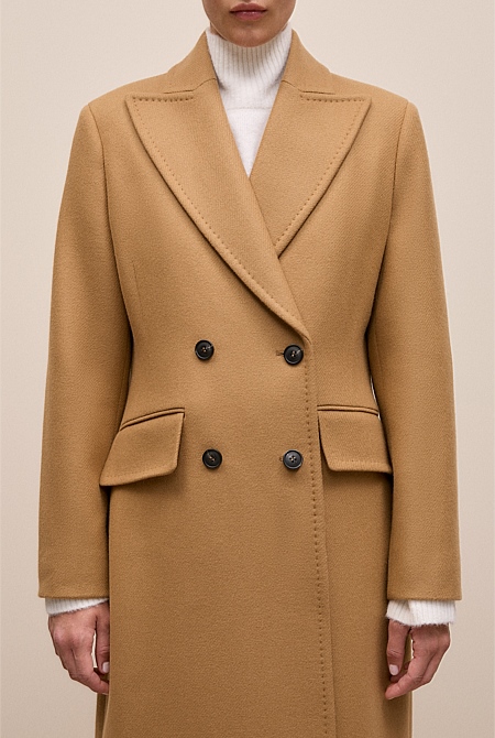 Italian Wool Cashmere Longline Coat