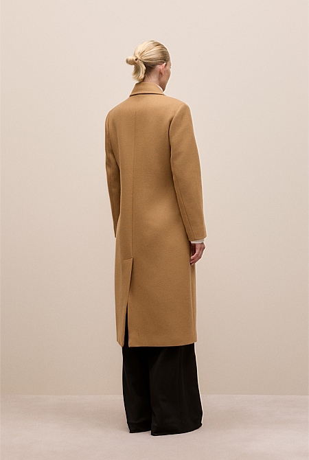 Italian Wool Cashmere Longline Coat