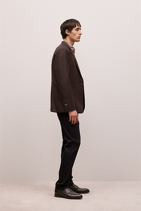 Italian Wool Check Blazer