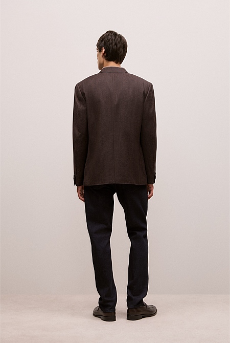 Italian Wool Check Blazer