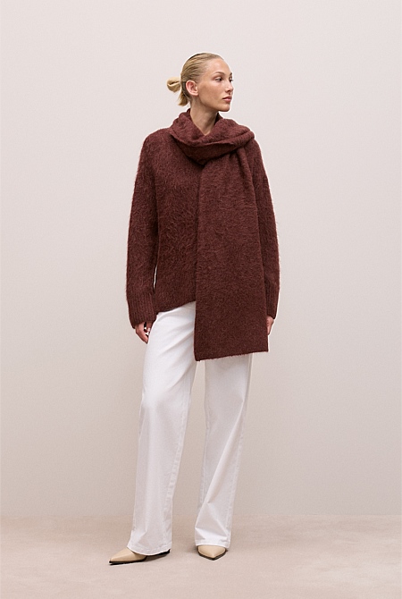 Brushed Alpaca Relaxed V Knit