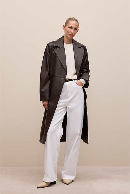 Leather Trench Coat