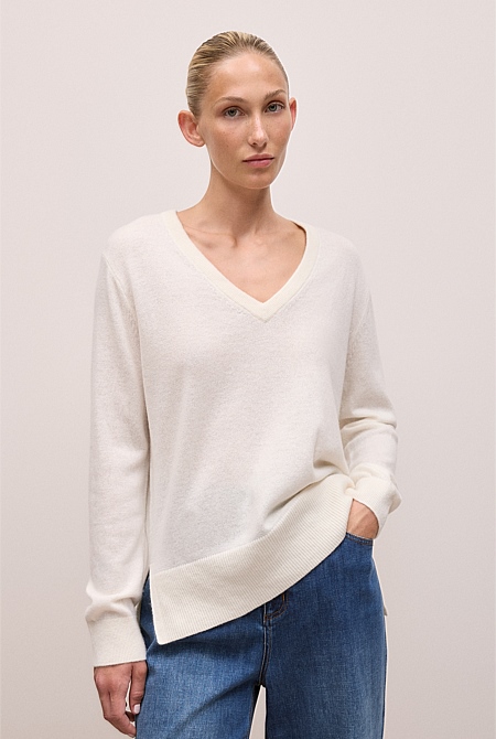 Cashmere Relaxed V-Neck