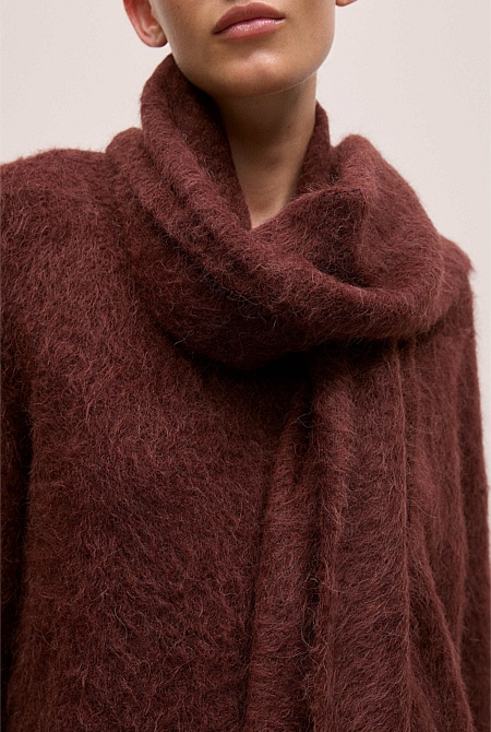 Brushed Alpaca Scarf