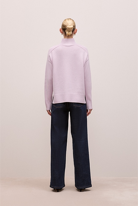 Merino Funnel Neck Pullover