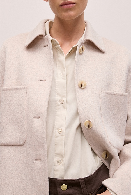 Brushed Wool Shacket