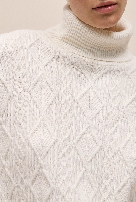 Merino Cable Rollneck