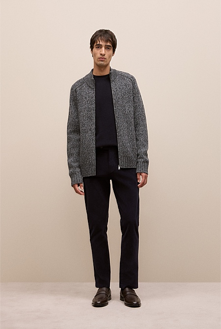 Merino Cable Detail Crew