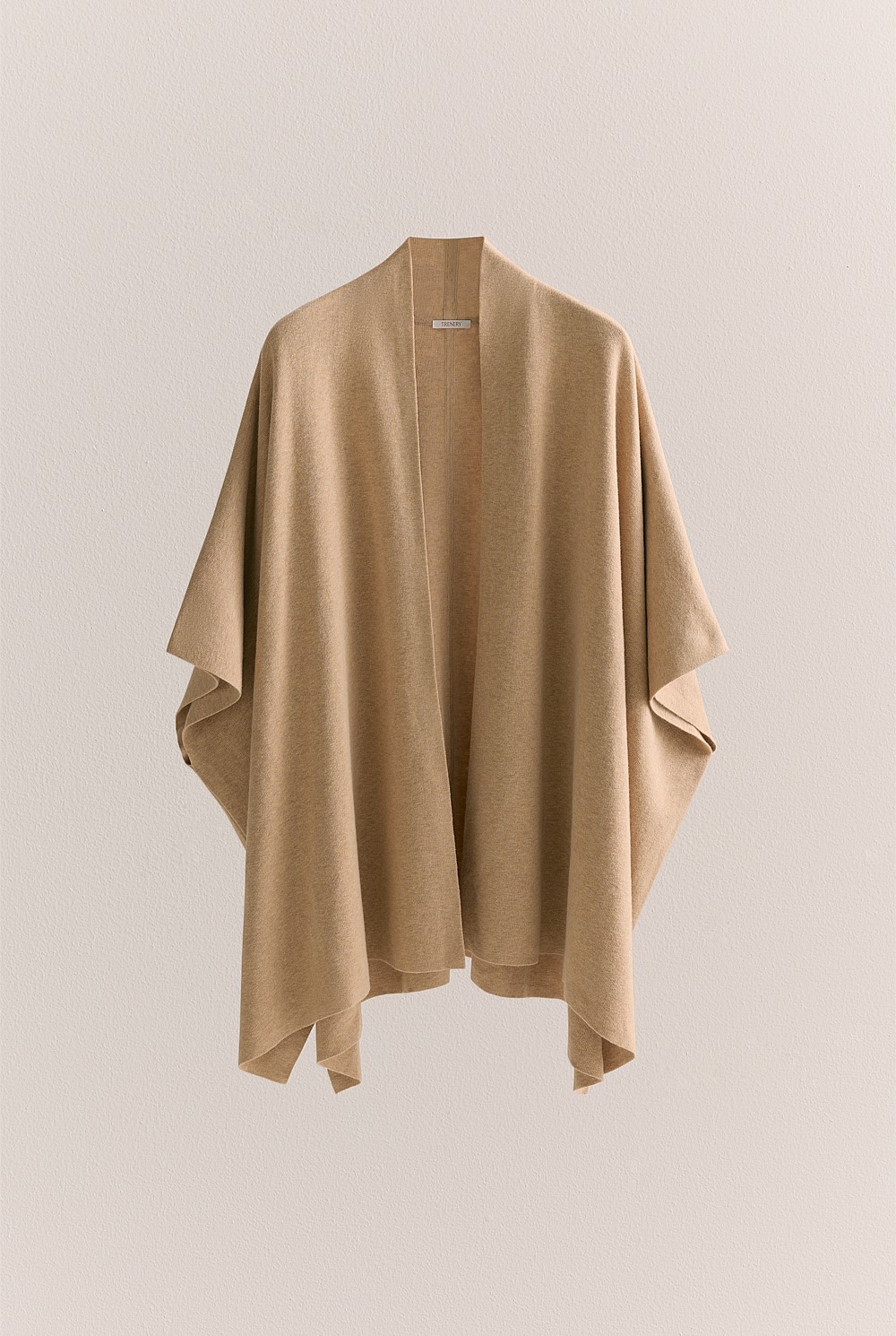 Dark Camel Cotton Cashmere Blend Poncho - WOMEN Hats & Scarves