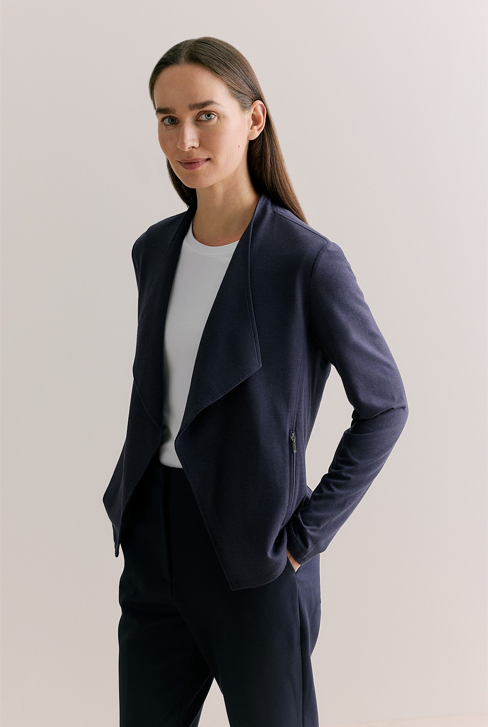 Night Sky Bamboo Viscose Blend Jacket - WOMEN Travel Capsule