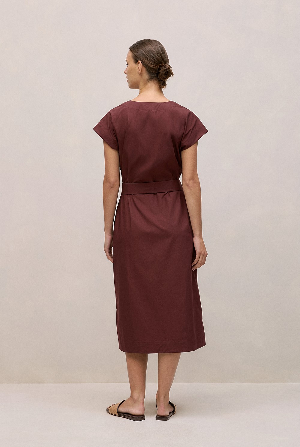 brown mini dress for women Mattea Slinky And Mesh Mini Dress With Scarf
