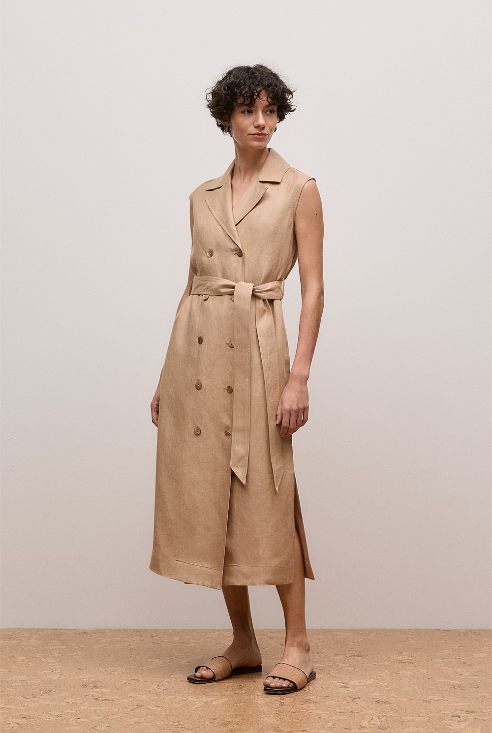 brown trench dress DRESSED UP TRENCH COAT IN BROWN – AKIRA main image 0